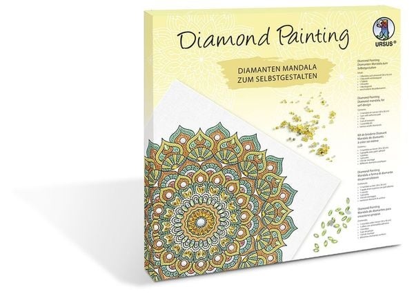 Bastelset Diamond Painting Mandala  gelb
