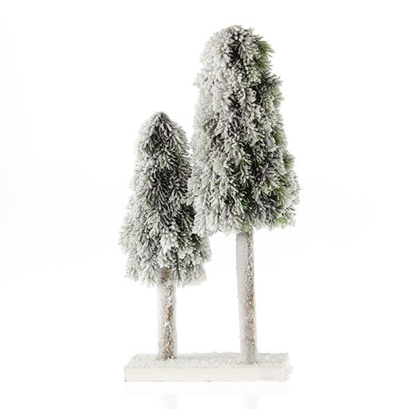 Tannenbaum-Set zum Stellen 40 cm verschneit Weihnachtsdeko