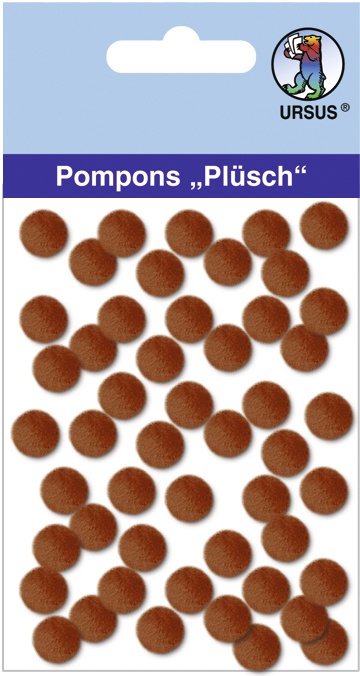 Pompons Plüsch Ø 10 mm braun