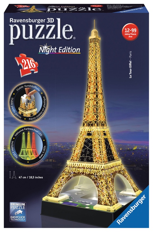 Ravensburger Puzzle 3D Eiffelturm bei Nacht