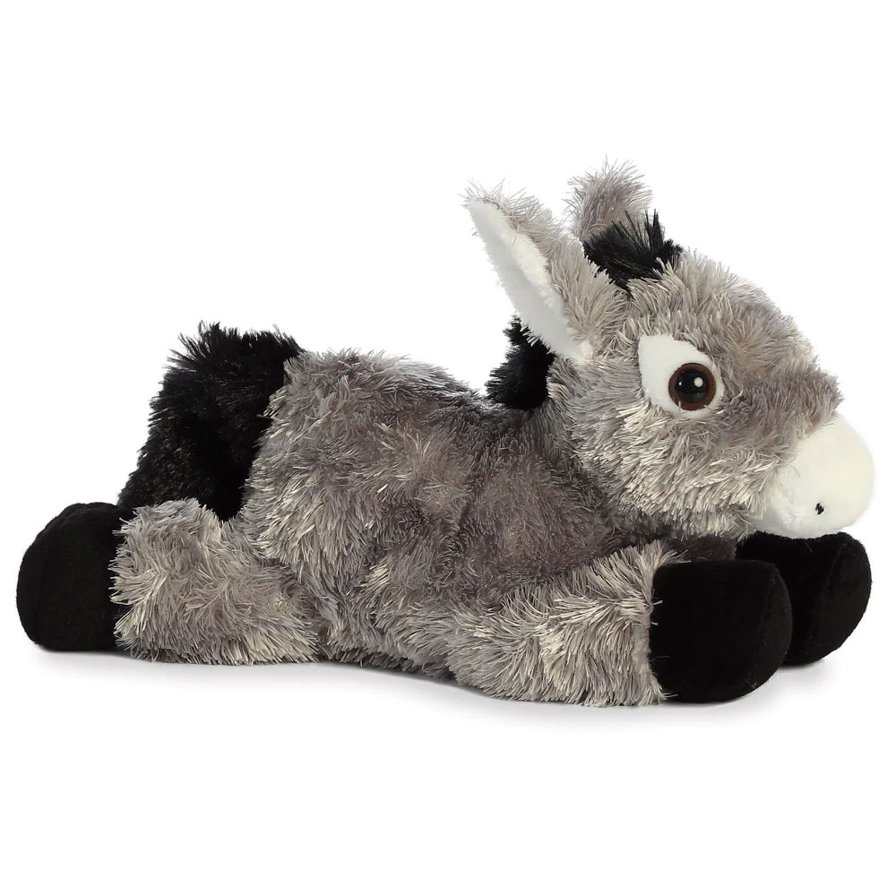Mini Flopsies Esel liegend Plüschtier von Aurora 20 cm
