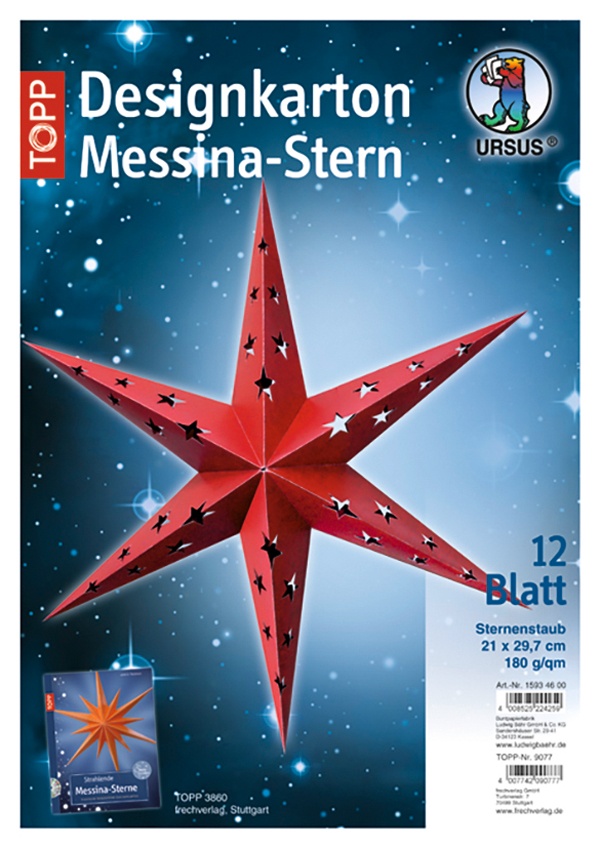 Designkarton Messina-Stern - Sternenstaub