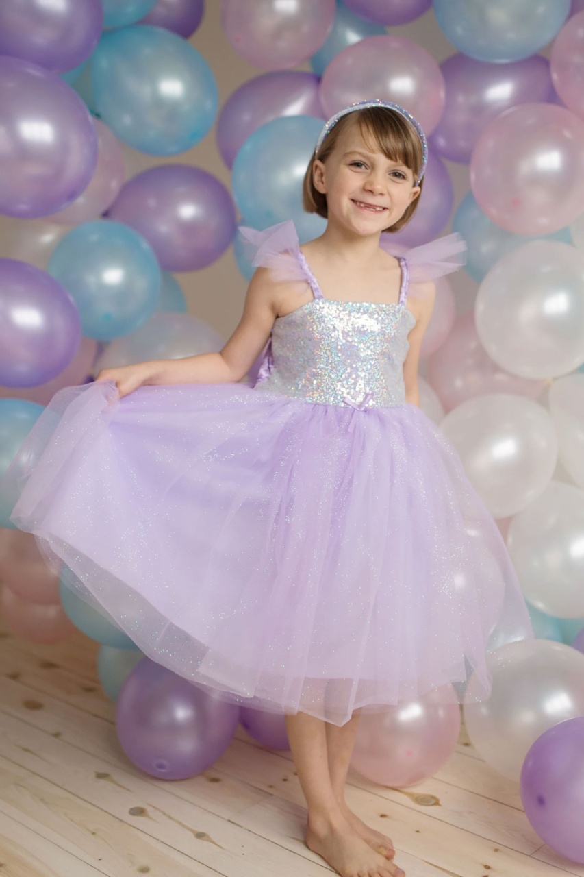Kostüm Sequins Princess Dress lila Gr. 5-6 Jahre
