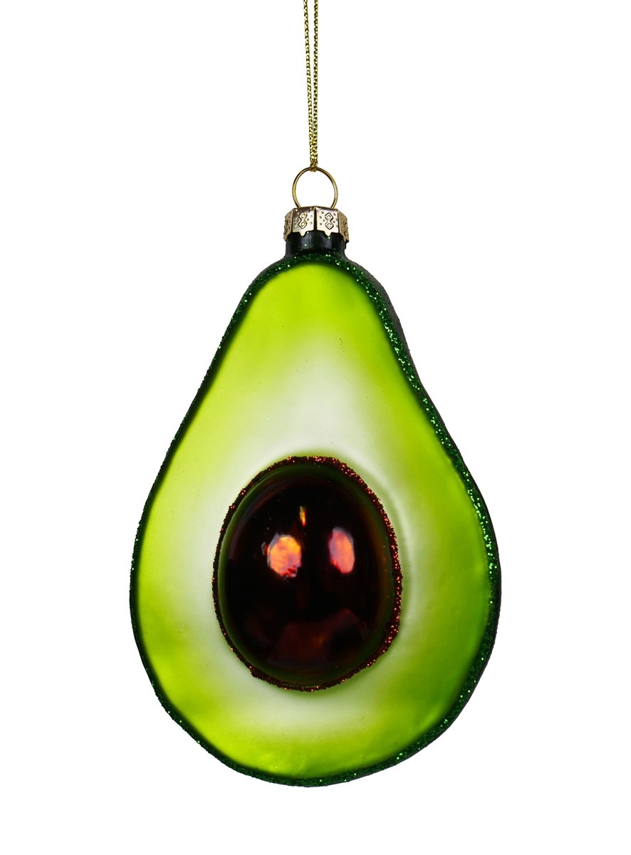 Weihnachtsanhänger Anhänger Avocado aus Glas