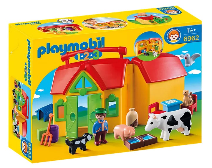 Playmobil 1.2.3  6962 - Mein Mitnehm-Bauernhof