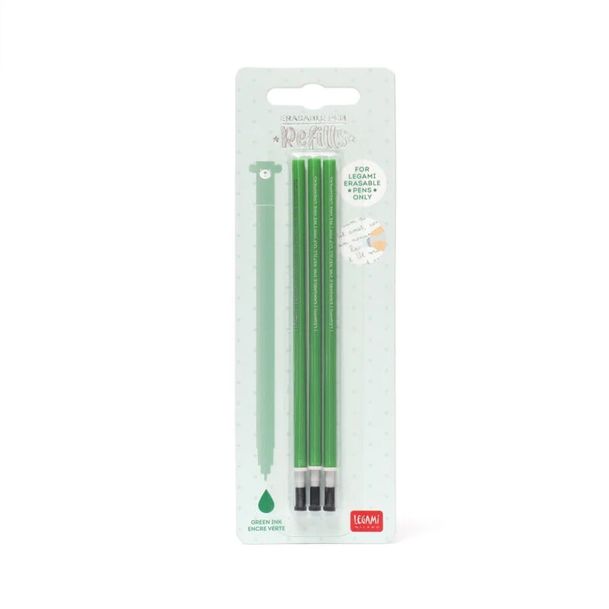 3 Ersatzminen für löschbaren Gelstift - Erasable Pen grün