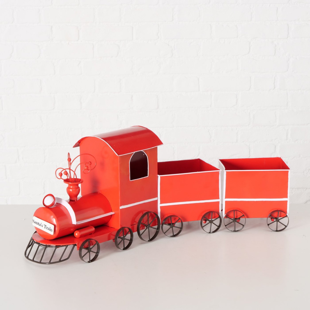 Deko Zug Lokomotive Jingle H 30 cm, rot