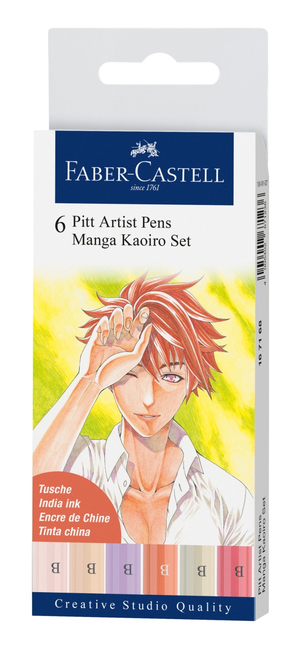 Faber Castell Tuschestift Pitt Artist Pen Manga Kaoiro 6x