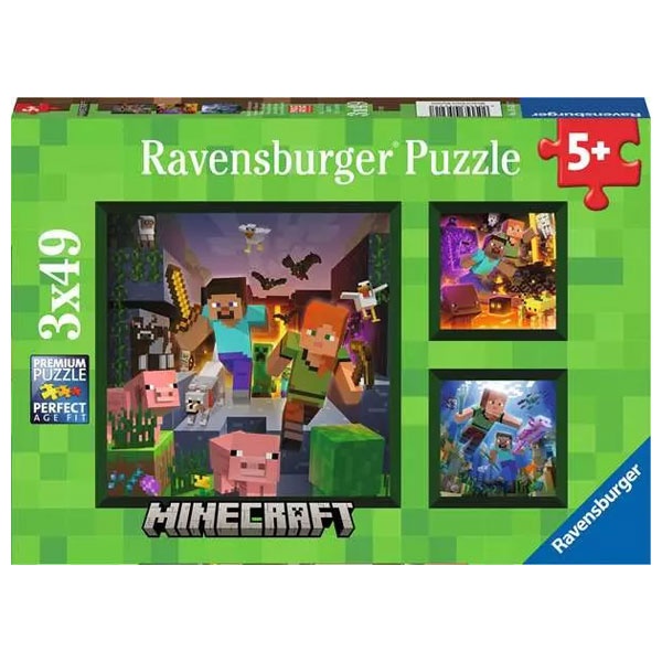 Ravensburger Puzzle Minecraft Lebensräume 3x49 Teile