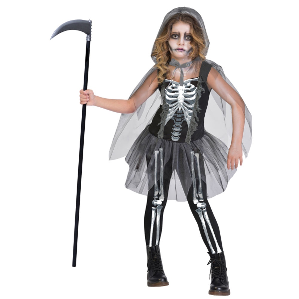 Kostüm Skeleton Reaper Girl Alter 8-10 Jahre
