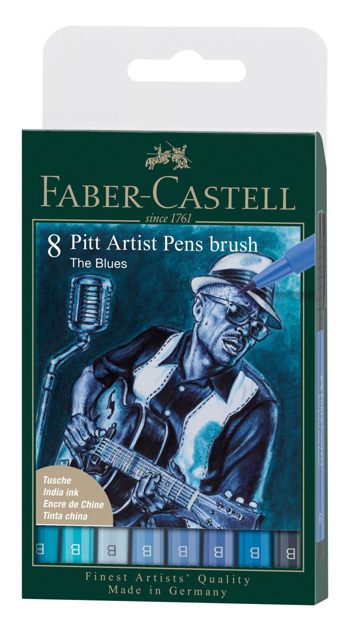 Faber Castell Tuschestift Pitt Artist Pen Brush 8er Etui