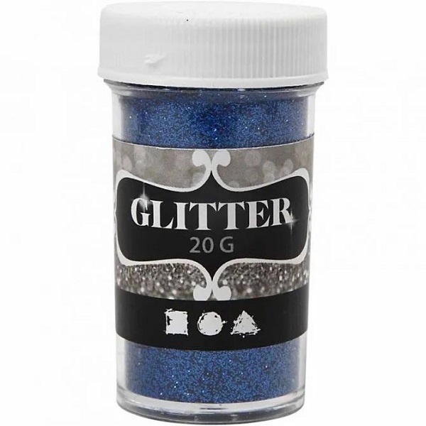 Bastelmaterial Glitter 20g blau