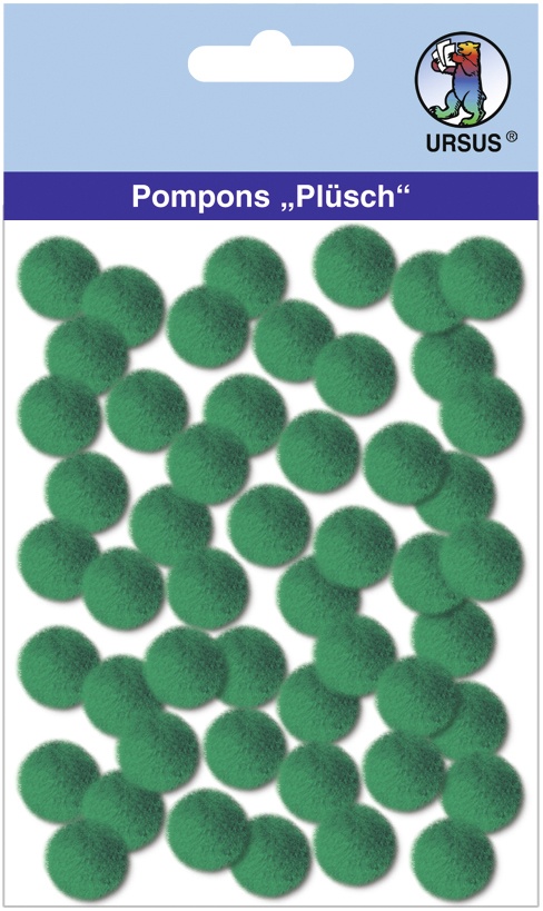 Pompons Plüsch Ø 15 mm grün