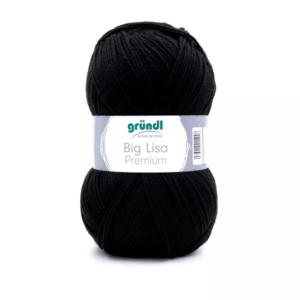 Gründl Wolle  Big Lisa Premium 250 g schwarz