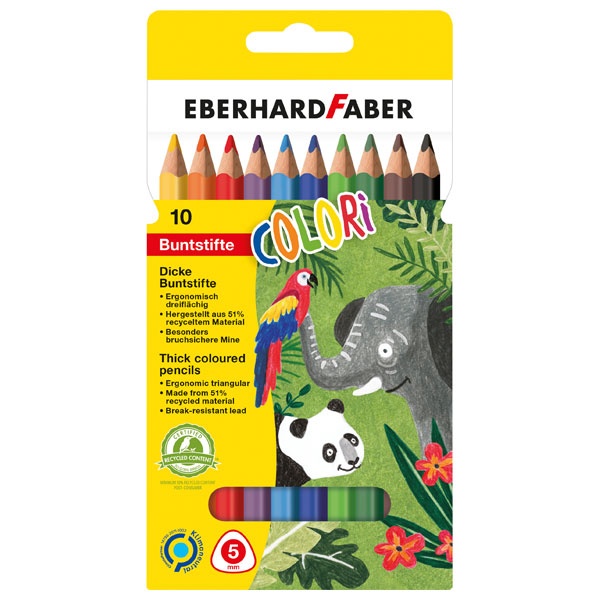 Buntstifte Colori dick 10er Etui von Eberhard Faber