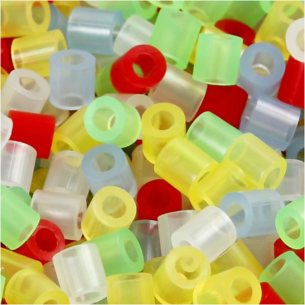 Nabbi Bügelperlen Mix Glitter 30000 Stück transparent farbig