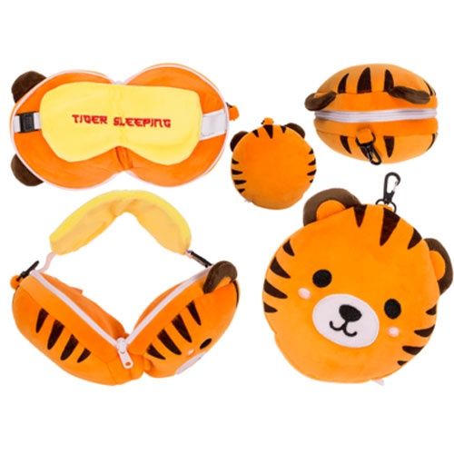 Reisekissen mit Augenmaske Tiger