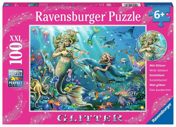 Ravenburger Puzzle mit Glitzer Unterwasserschönheiten 100
