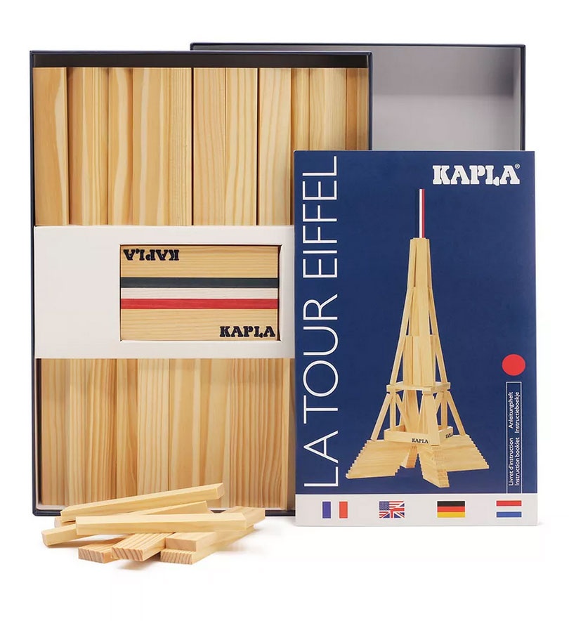 KAPLA-Holzplättchen Holzbausteine Eiffeltum Box