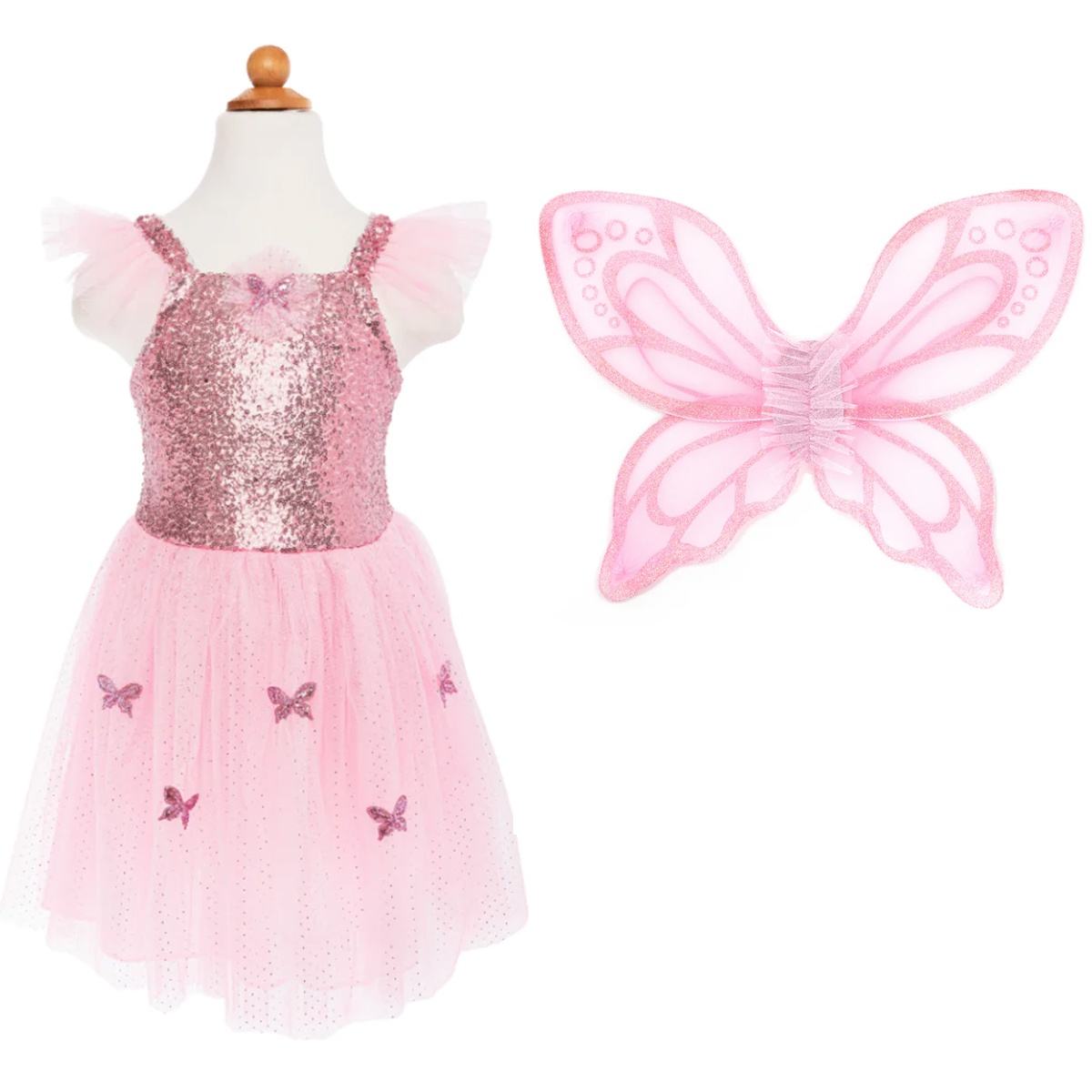 Kinderkostüm Schmetterling Kleid Pink Size 5-7 110 - 122