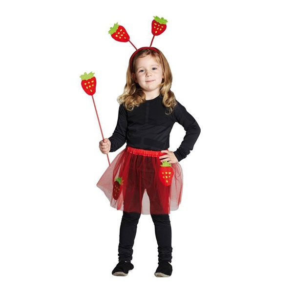 Kostüm Kinder Erdbeerchen-Set one size
