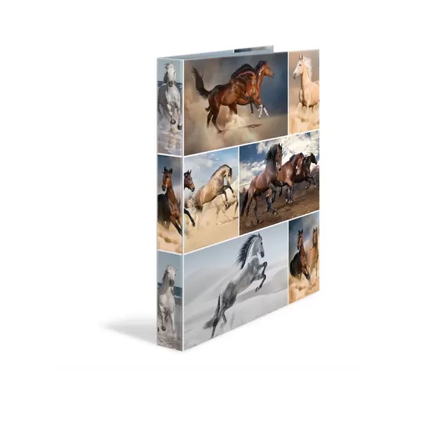 Ringbuch A4 Karton 4D Pferde von Herma