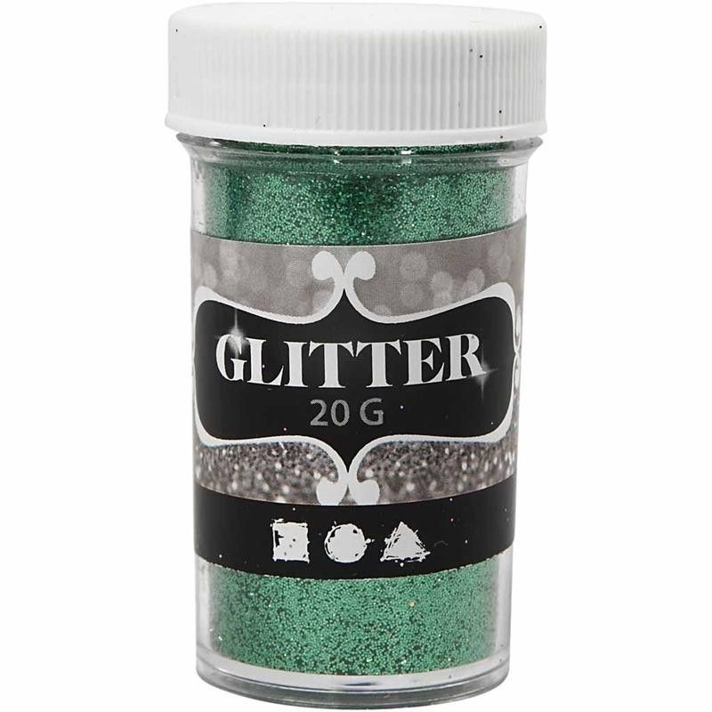 Bastelmaterial Glitter 20g grün