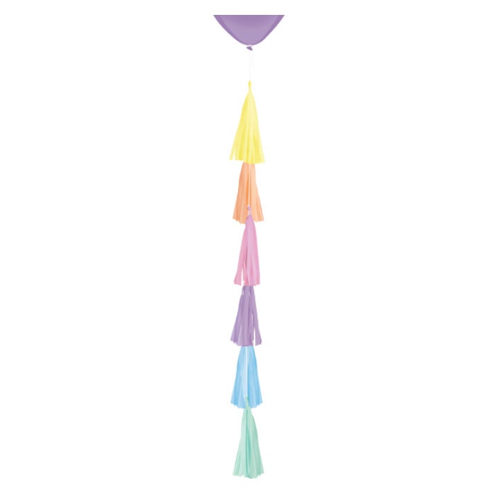 Amscan Ballonhänger mit Puscheln regenbogen Papier 70 cm