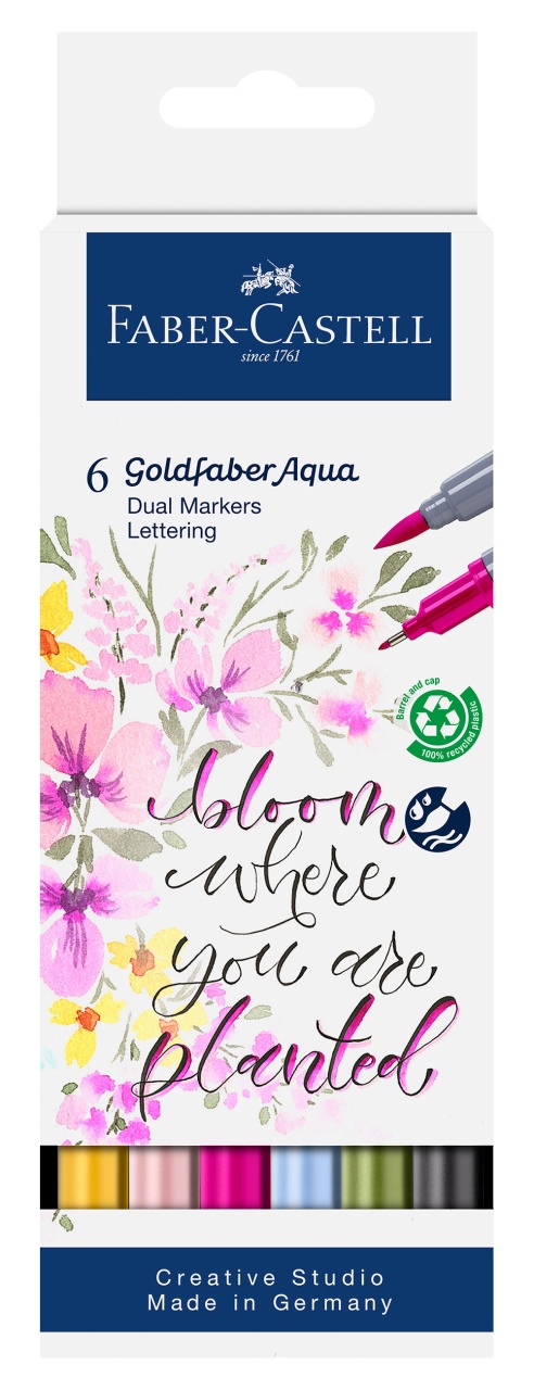Faber-Castell Goldfaber Aqua Dual Marker Lettering 6er Etui
