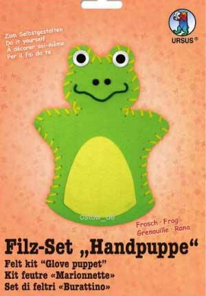 Filz-Bastel-Set Handpuppe Frosch