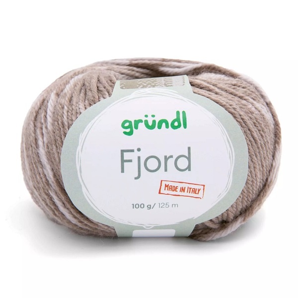 Gründl Wolle Fjord 100 g grau graubraun