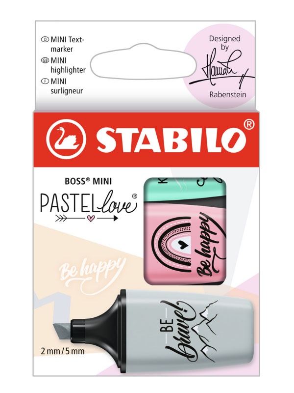 Stabilo Boss mini Pastell Love  3er Packung