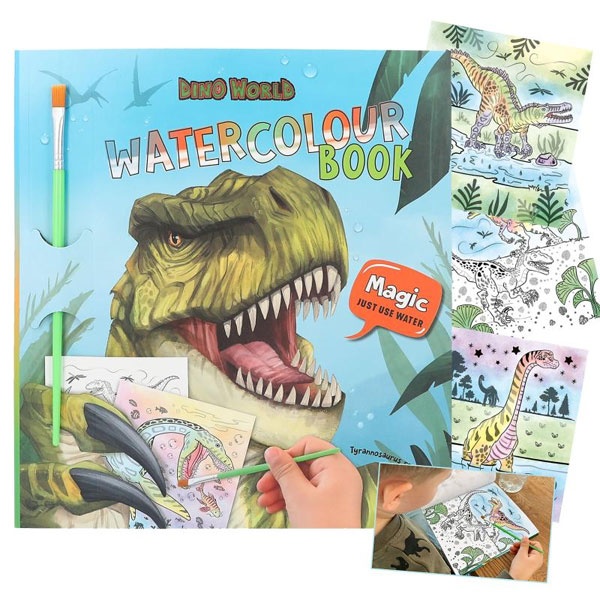 Dino World Watercolor Book