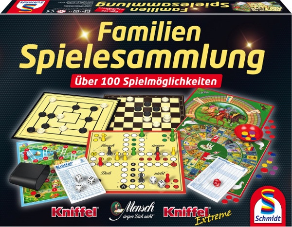 Schmidt Spiele Familien-Spielsammlung mit Kniffel Mensch ärg
