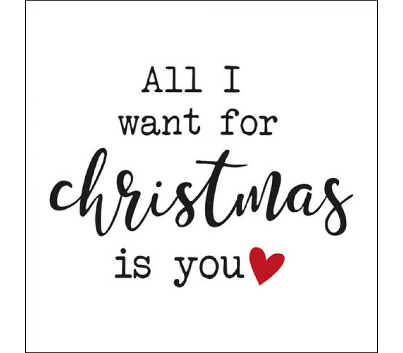 Servietten 33x33 cm All I want for christmas is you