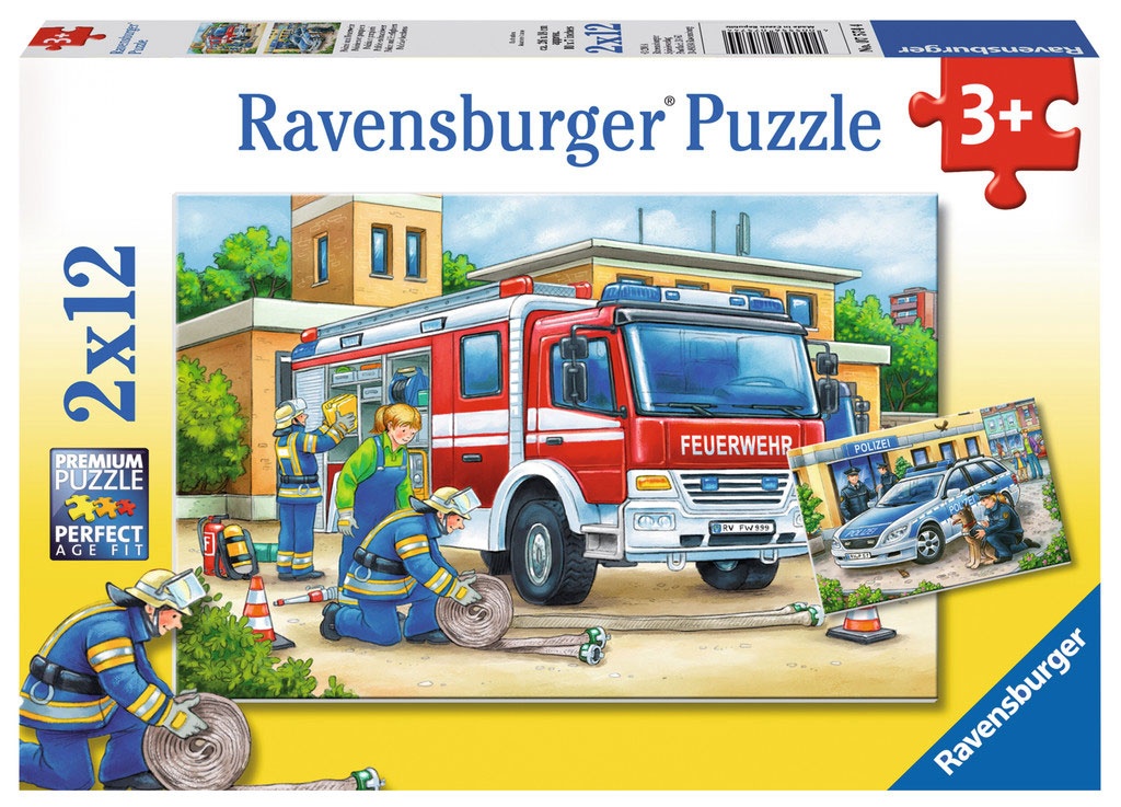 Ravensburger Puzzle Polizei und Feuerwehr 2x12 Teile