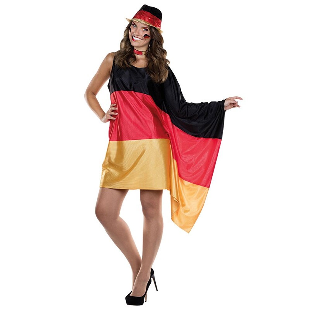 Kostüm Damenkostüm Flaggenkleid Deutschland Gr. XL