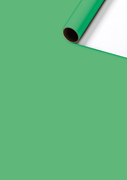 Geschenkpapier-Rolle Uni Plain grün 70 x 200 cm