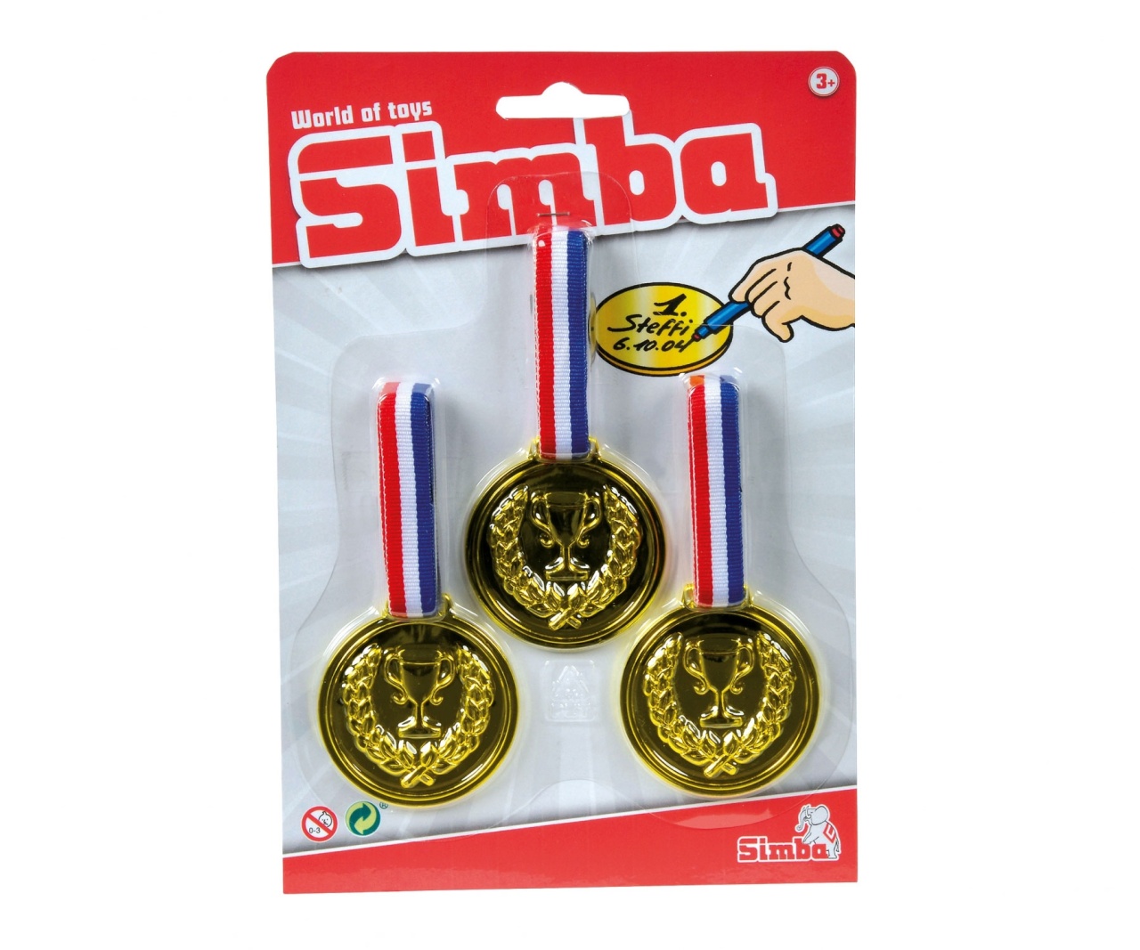 Simba 3 Medaillen zum Umhängen, 2-fach sortiert