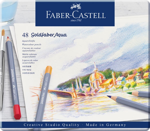 Faber Castell Aquarellstifte Goldfaber Aqua 48er Metalletui