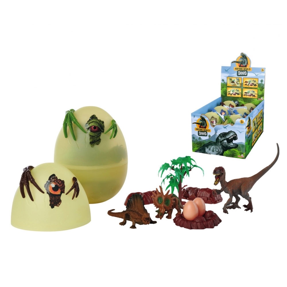 Simba Dino Ei mit Dinos und Zubehör, 3-fach sortiert