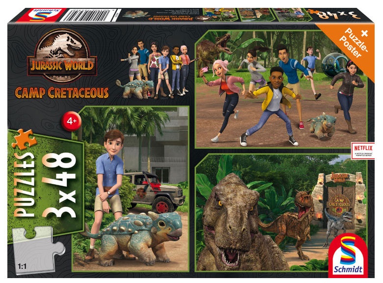 Schmidt Spiele Puzzle 56434 Jurassic World 3x48 Teile
