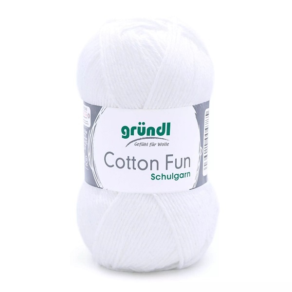 Gründl Wolle Cotton Fun 50 g weiss