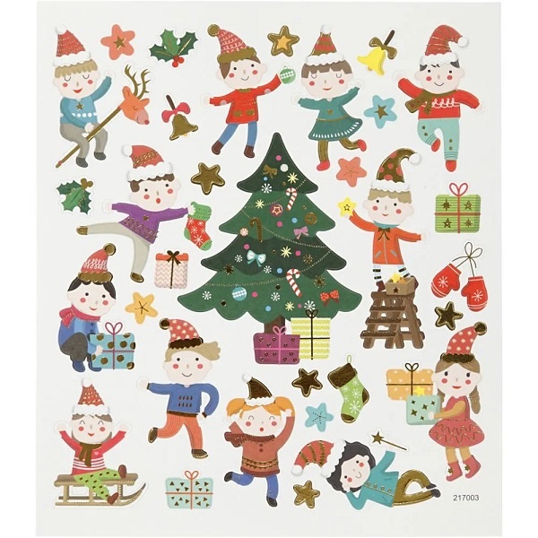 Bastelmaterial Weihnachten Sticker Kinderweihnachten