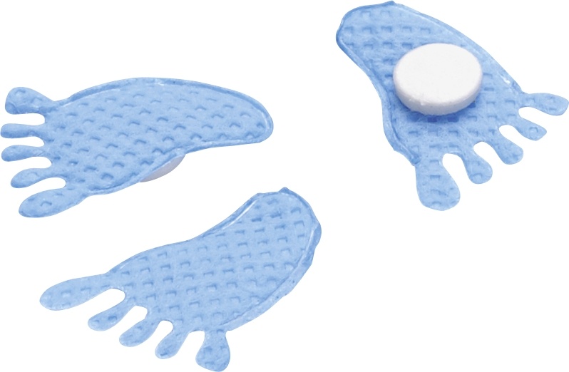 Bastelmaterial Dekostreu Baby Füße blau 20-teilig