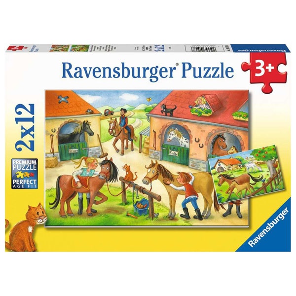Ravensburger Puzzle Ferien auf dem Pferdehof 2x12 Teile