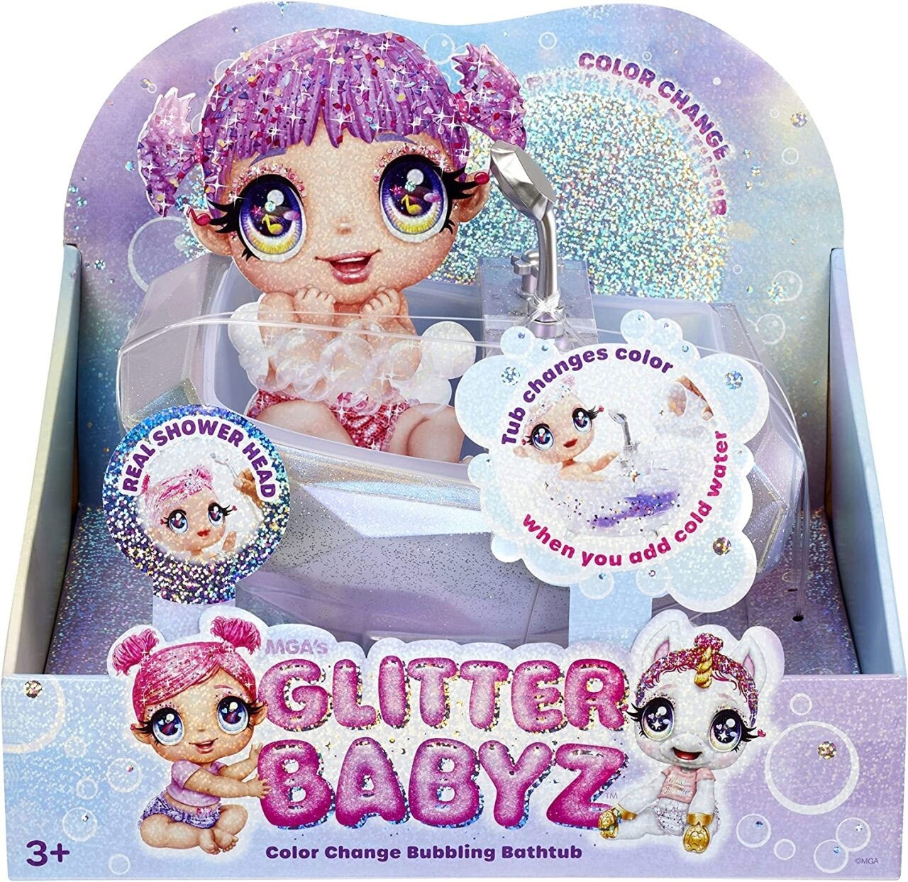 Glitter Babyz Color Change Bubbling Bathtube