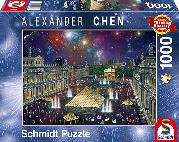 Schmidt Spiele Puzzle Alexander Chen Feuerwerk am Louvre