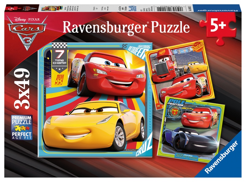 Ravensburger Puzzle Cars Bunte Flitzer 3 x 49 Teile
