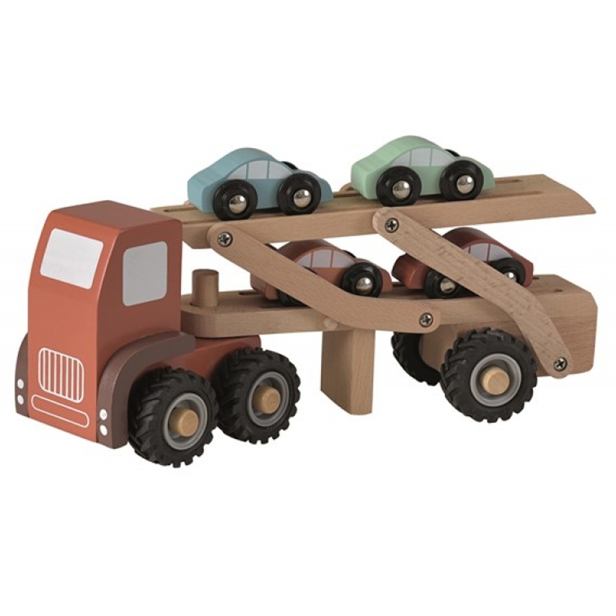Egmont toys Transporter Truck mit 4 Autos aus Holz